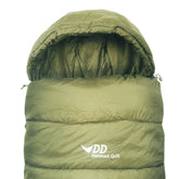 DD Hammock Quilt in olive green, ideal for spring-to-autumn camping and hammock usage.